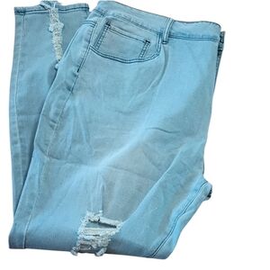 FLAMINGO Distressed High Rise Jeans Size 3XL XXXL